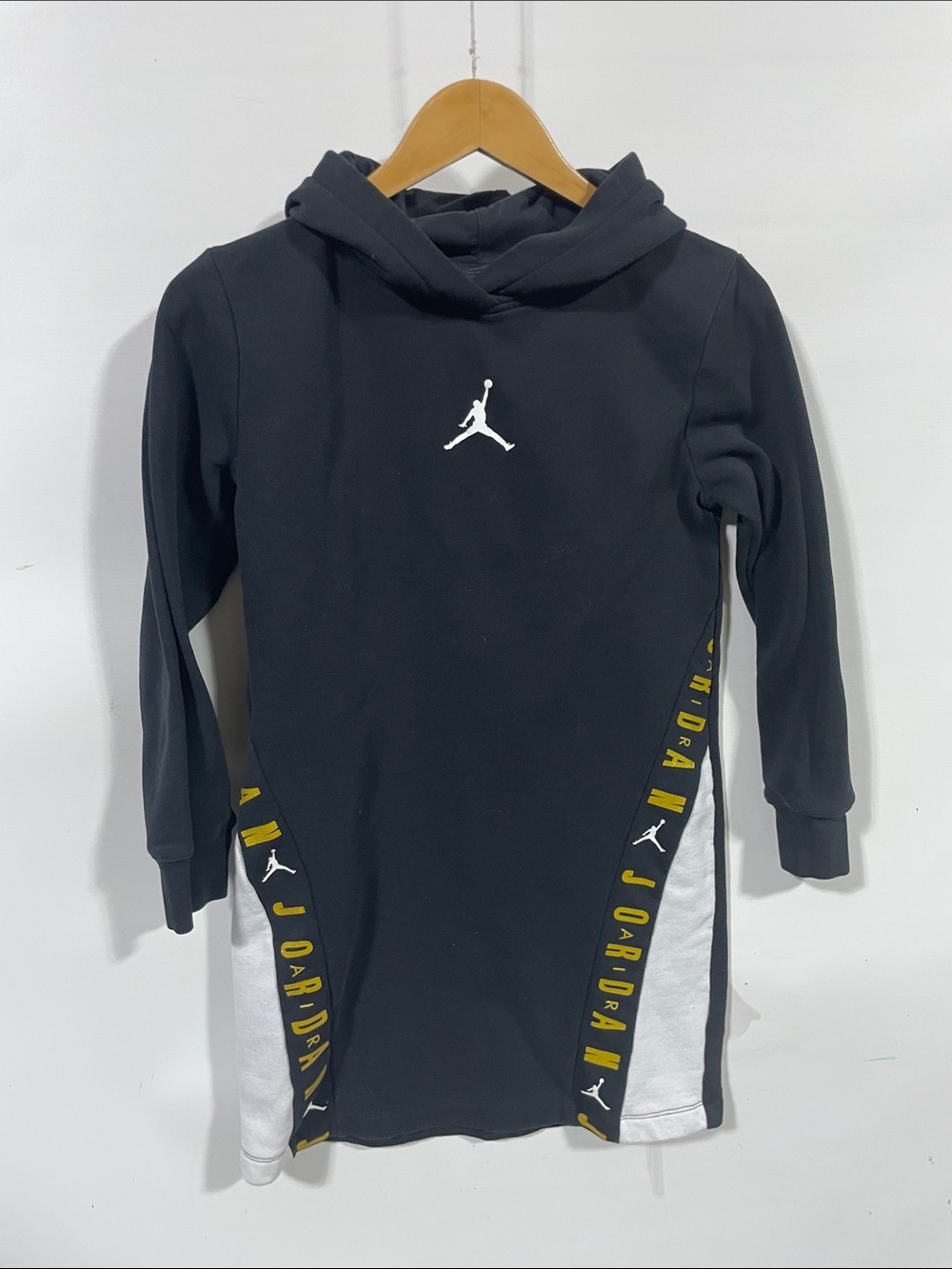 Jordan Black Hooded Logo Tunic with White Panels
